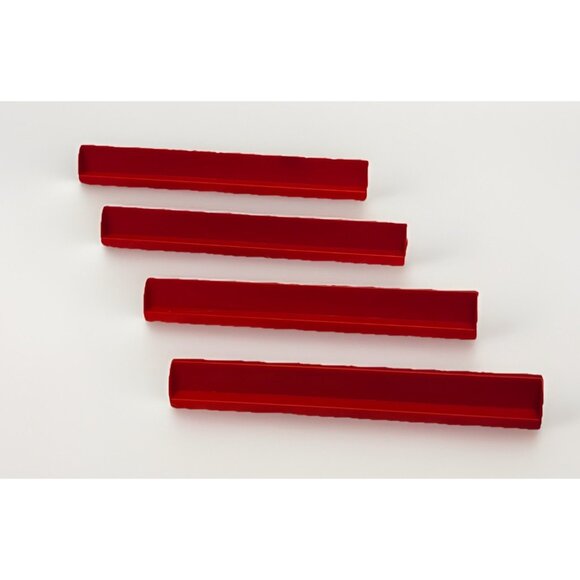Scrabble Red Plastic Tile Holders Racks Trays Set of 4 Replacement Parts Hasbro - Picture 1 of 6